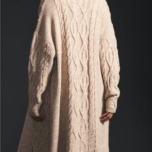 Pilcro by Anthropologie Cable-Knit Cardigan Sweater Duster